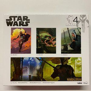 Buffalo Games - Disney Star Wars The Mandalorian 4 Jigsaw Puzzles - Sealed